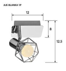 ActiveJet Activejet AJE-BLANKA 1P Recessed Spot Lamp, Silver, E14, Max 40W, Indoor Use, ISO Certified, Ideal for Restaurants and Living Rooms