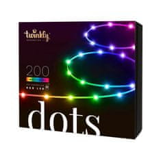 Twinkly Večbarvna okrasna girlanda Twinkly Dots s timerjem - notranja uporaba, črn kabel, enota 1 kos, IP20, energetska učinkovitost G