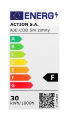 ActiveJet Activejet AJE-COB 5m univerzalna trakasta svetilka v hladni beli barvi, notranja, IP20, 30W, 2950 lm