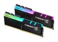 G.Skill G.Skill Trident Z RGB 16GB DDR4 2x8GB 3200MHz, Dual-channel, črn, neizravnana, brez ECC, idealno za zmogljive PC-čke