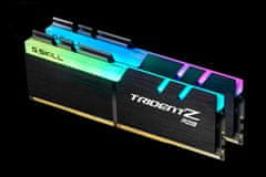 G.Skill G.Skill Trident Z RGB 16GB DDR4 2x8GB 3200MHz, Dual-channel, črn, neizravnana, brez ECC, idealno za zmogljive PC-čke