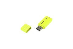 GoodRam USB ključek Goodram UME2, 16GB, USB Type-A 2.0, rumene barve, kapica, podporo za Windows, Mac in Linux