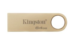 Kingston Kingston DataTraveler 64GB USB 3.2 Gen 1 SE9 G3, hitrosti do 220MB/s, kovinska ohišje, zlata barva