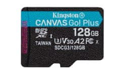 Kingston Kingston Technology 128GB microSDXC Canvas Go Plus A2 U3 V30 s SD adapterjem - Visoka hitrost in zaščita