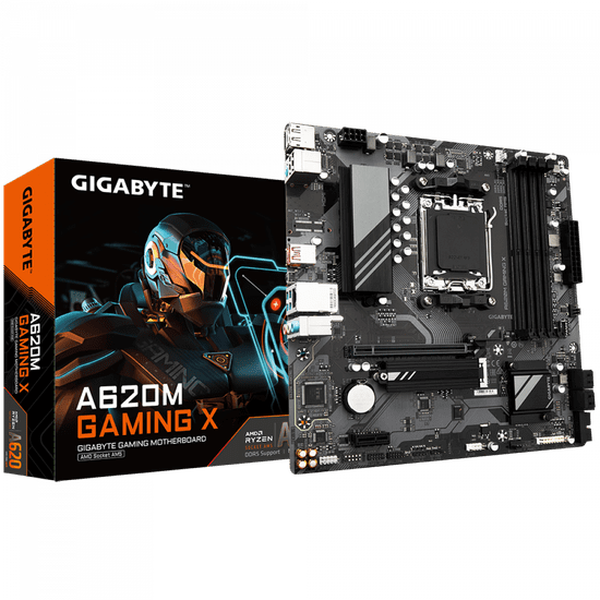 Gigabyte A620M GAMING X, DDR5, SATA3, USB3.2Gen2, DP, AM5 mATX