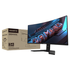 Gigabyte GS34WQC 34'' Gaming WQHD ukrivljen monitor, 3440 x 1440, 1ms, 135Hz, HDR