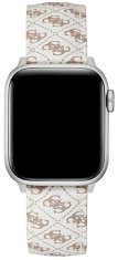 Guess Usnjen pašček za Apple Watch (38 - 41 mm) - bel CS2009S1