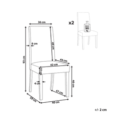 Beliani Komplet 2 rjavih jedilnih stolov BROADWAY
