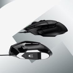 Logitech Logitech G G502 X Gaming miška za igre, črna, 25600 DPI, 13 programabilnih gumbov, ergonomična oblika, USB Type-A