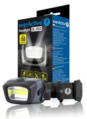 everActive Svetilka everActive HL-150, bela/rdeča, IPX4, 150 lm, napajana z 3 x AAA, idealna za zunanje aktivnosti