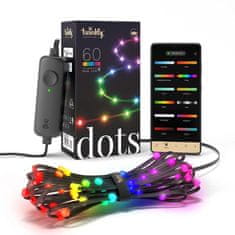 Twinkly Twinkly Dots Črna - LED Garland s 60 diodami, nadzorom z glasom in Apple HomeKit, Google Assistant ter Amazon Alexo