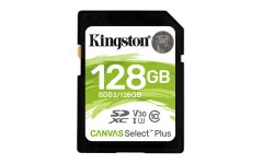 Kingston Kingston Technology 128GB SDXC Canvas Select Plus 100R C10 UHS-I U3 V30 - Visokozmogljiva spominska kartica za fotoaparate in kamere