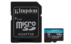 Kingston Kingston Technology 128GB microSDXC Canvas Go Plus A2 U3 V30 s SD adapterjem - Visoka hitrost in zaščita