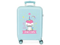 Jada Toys Luksuzni potovalni kovček ABS UNICORN Green, 55x38x20cm, 34L, 4741768 (majhen)