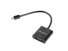 Lanberg adapter HDMI (M) za VGA (F) + kabel Minijack 3,5 mm (F) 20 cm