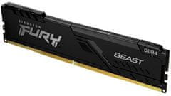 Kingston FURY Beast Black - 16 GB DDR4, 2666 MHz, CL16, DIMM 1Gx8