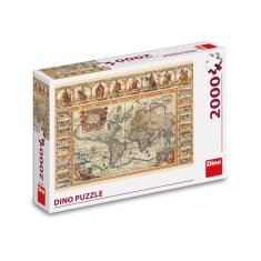 Dino Puzzle Zgodovinski zemljevid sveta 2000 kosov