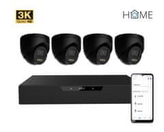 iGET HOME N85P4 - kamera NVR PoE z ločljivostjo 3K, 8CH NVR + 4x kamera z zvokom, IR in LED