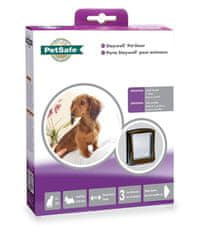 PetSafe plastična vrata s prozornim pokrovom rjave barve, izrez 18,5x15,8cm