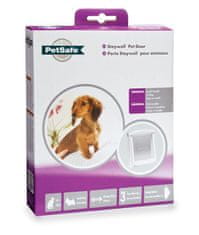 PetSafe Plastična vrata s prozornim pokrovom bele barve, izrez 18,5x15,8cm