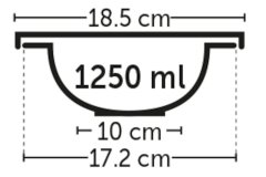 Flamingo Kena Pasja skleda s pokrovom Črna/srebrna L 1250ml