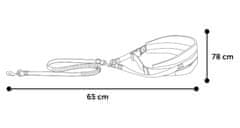 Flamingo Canicross trak črn 140cm 53-123cm