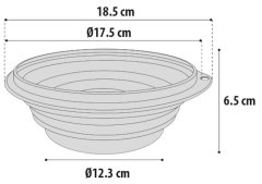 Flamingo Potovalna posoda iz silikona siva 1000 ml