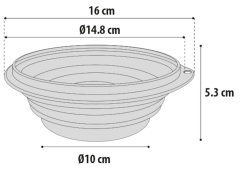 Flamingo Potovalna skleda iz silikona siva 500ml