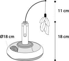 Flamingo Interaktivna igrača za mačke 18 x 18 cm
