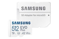 Samsung micro SDXC 512GB EVO Plus + SD adapter