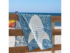 DecoKing DecoKing, Luksuzna brisača za plažo BLUE SHARK, 90 x 180 cm