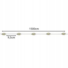 Malatec Solarne lučke veriga 150 LED toplo bela 15m 8 funkcij IP44