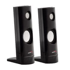 AUDIOCORE Loudspeaker Audiocore AC860, 2-smerni 4 W, črn, žični, idealen za PC, z 3.5 mm priključkom, dolžina kabla 1.2 m