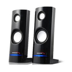 AUDIOCORE Loudspeaker Audiocore AC860, 2-smerni 4 W, črn, žični, idealen za PC, z 3.5 mm priključkom, dolžina kabla 1.2 m