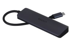 Unitek UNITEK USB-C H1107Q razdelilnik s 2 x USB-A in 2 x USB-C priključki, črn, hitrost prenosa do 5 Gbit/s