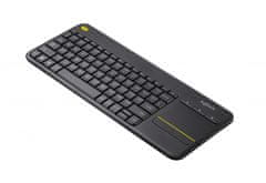 Logitech Logitech K400 Plus brezžična tipkovnica z touchpadom, črna, nizka in enostavna uporaba, podpora za Windows in Android