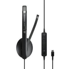 Epos SENNHEISER ADAPT 160 USB-C II Slušalke za pisarniško rabo, z nogo, zvočna izolacija, črne, z upravljanjem na kablu