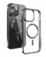 SWISSTEN ovitek CLEAR JELLY MagStick METALLIC za IPHONE 15 BLACK