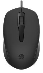 slomart Wired Mouse HP 150 - Ergonomična oblikovana miška, USB, 1600 DPI, črna, idealna za pisarniško uporabo