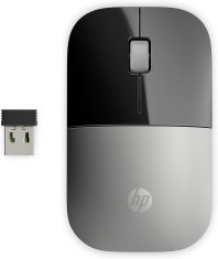 slomart HP Z3700 Srečna Brezžična Miška - Ambidekstrična, 1200 DPI, 2.4 GHz, Za PC/Prenosne Računalnike, Srebrna