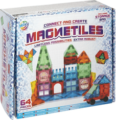 MOXY Magnetni gradbeni set Magnetiles 64 kosov