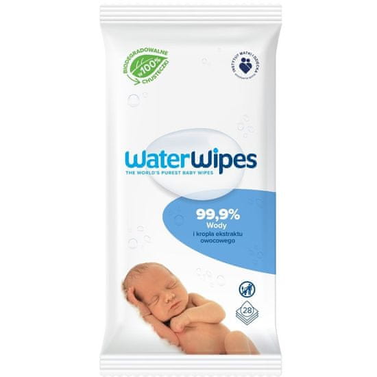 WaterWipes Vlažilni robčki brez plastike 28 kosov