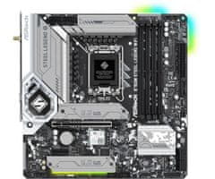 ASRock Asrock B760M Steel Legend WiFi Intel B760 LGA 1700 Micro ATX Matična plošča z Wi-Fi 6E in podporo za DDR5