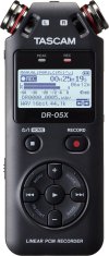 TASCAM Tascam DR-05X diktafon z USB povezavo, črno, 2-kanalni, dolga doba snemanja, podpora za MicroSD kartice