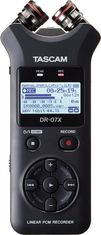 TASCAM Tascam DR-07X diktafoni z USB, črn, 2-kanalni, 17,5h snemanja, podpora za MicroSD, zaslon s svetlom