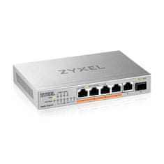 Zyxel Zyxel XMG-105HP Neupravljani 2.5G Ethernet PoE Switch, 5 RJ-45 Portov, 70W PoE Proračun, Srebrna Barva