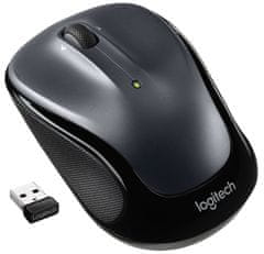 Logitech Logitech M325s brezžična miška - ambidextrusna, 1000 DPI, ergonomska, črna, vključuje nano sprejemnik, dolga življenjska doba baterij.