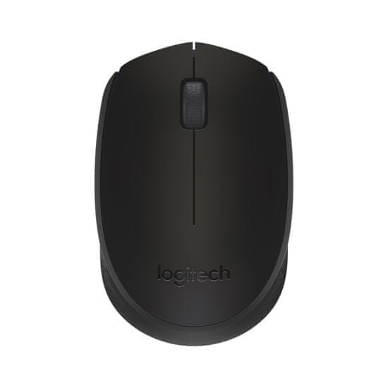 Logitech Logitech M170 Brezžična miška - Črna, 3 gumb, 12-mesečna življenjska doba baterije, univerzalna uporaba, RF brezžična povezava