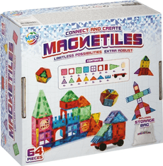 MOXY Magnetni gradbeni set Magnetiles 64 kosov