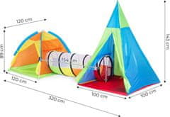 EcoToys Tunelski sistem z dvema šotoroma 3v1